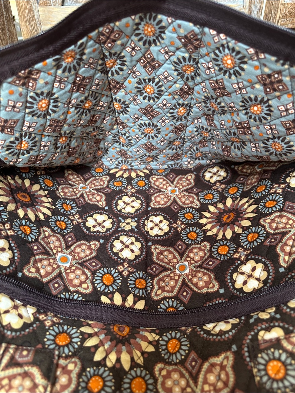 Vera Bradley Canyon Travel Tote Duffel Bag Cosmetic Case Wallet Lot Bundle of 4 - Picture 11 of 16